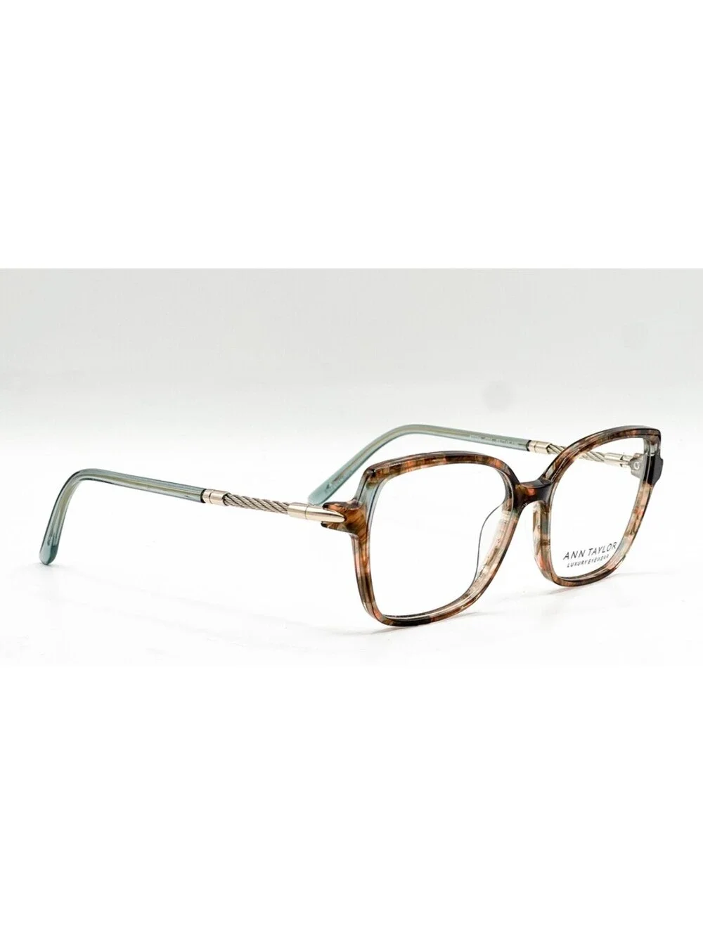 Ann Taylor At029 C01 Brown Tortoise/Mint Authentic Eyeglasses 53-15-135